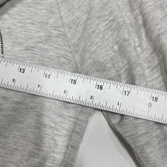 Y2K Victoria's Secret Full Zip Hoodie Sweater Women XS Gray Rhinestone Wings - Picture 3 of 12